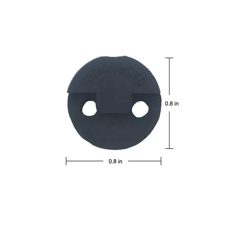 Amgate 4 PCS Rubber Violin Practice Mute Set, Included 2 PCS Claw Style & 2 PCS Round Tourte Style, Black - Image 3